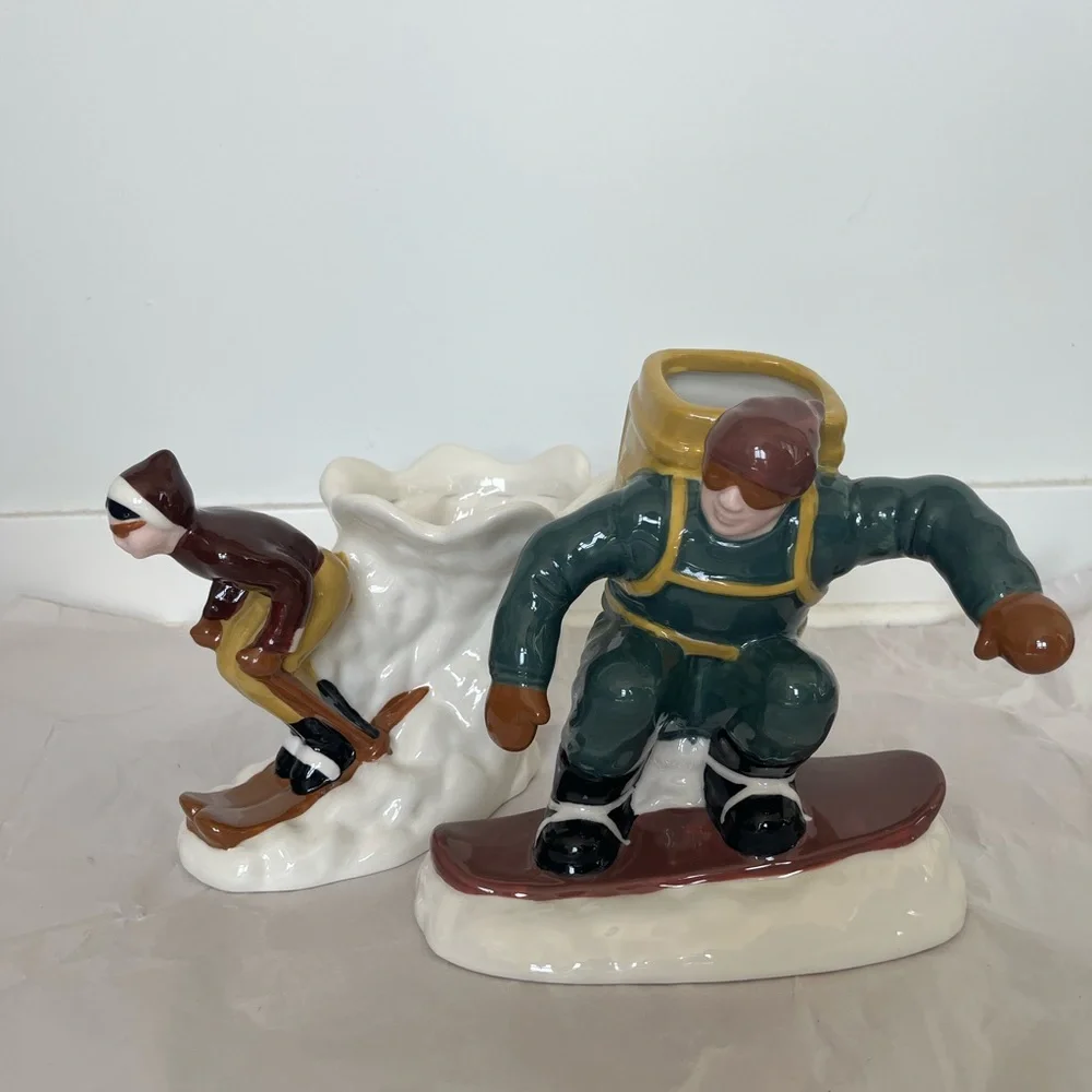 West Elm Ceramic Snowboarder Vase, brand new, separate or in set